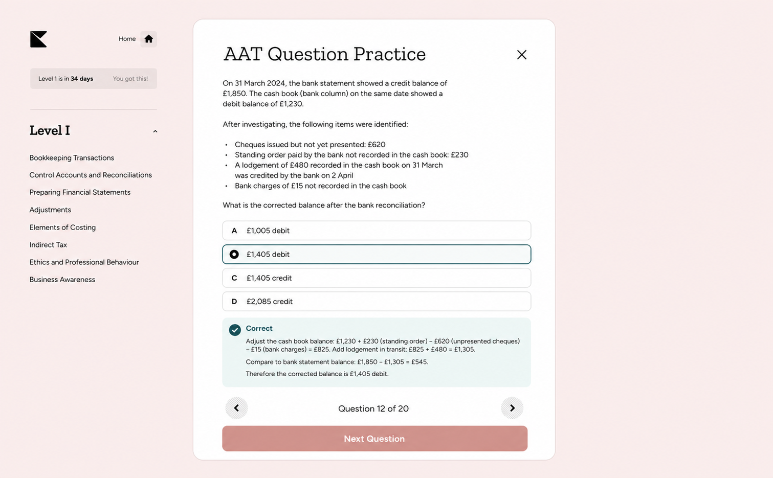 Kinnu AAT question practice