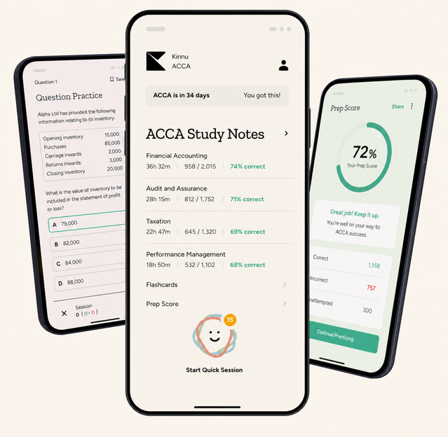 Kinnu ACCA mobile app