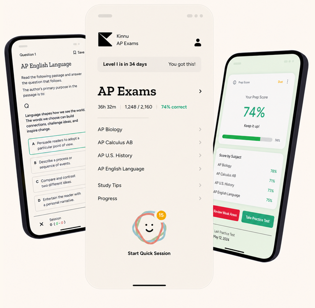 Kinnu APs (College Board) mobile app