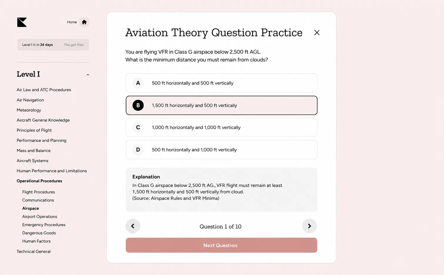 Kinnu Aviation Theory question practice