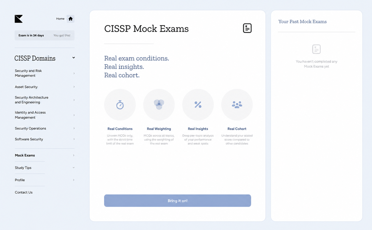 Kinnu CISSP mock exam analytics