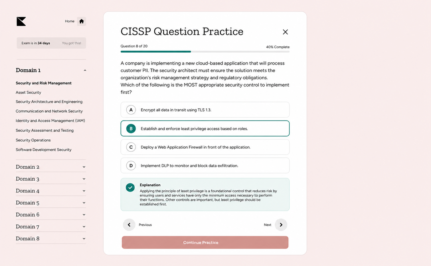 Kinnu CISSP question practice