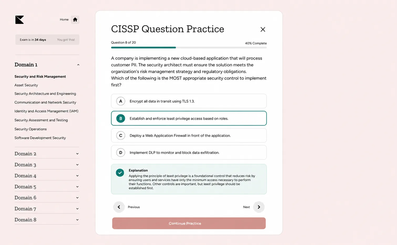 Kinnu CISSP question practice