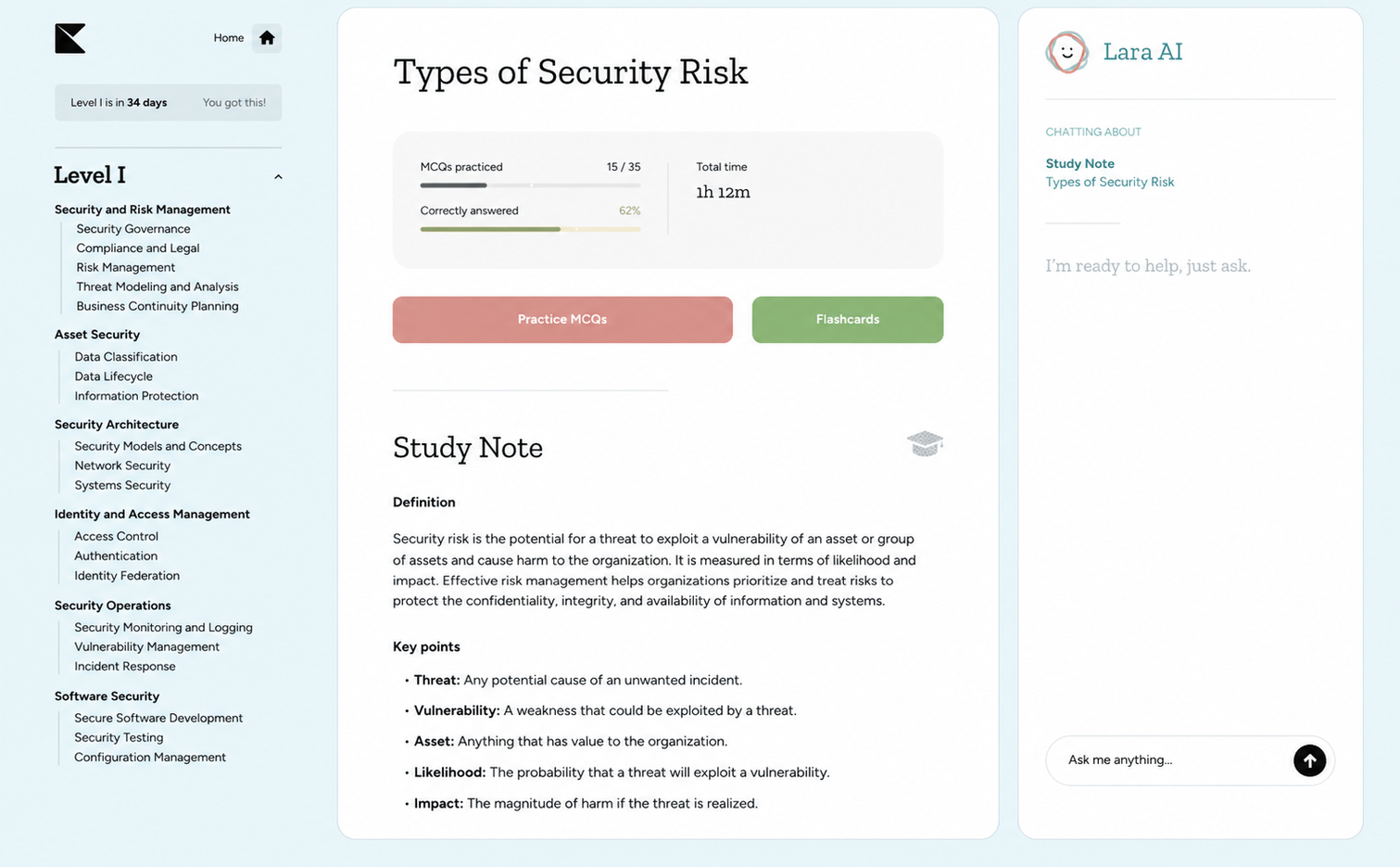 Kinnu CISSP study notes