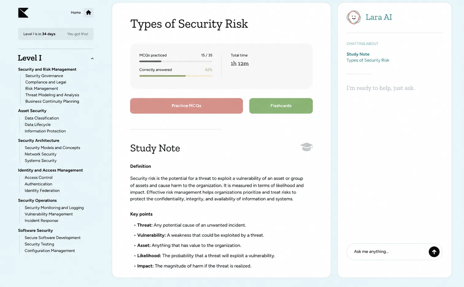 Kinnu CISSP study notes