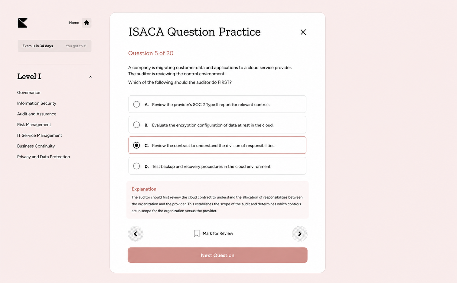 Kinnu ISACA Credential question practice