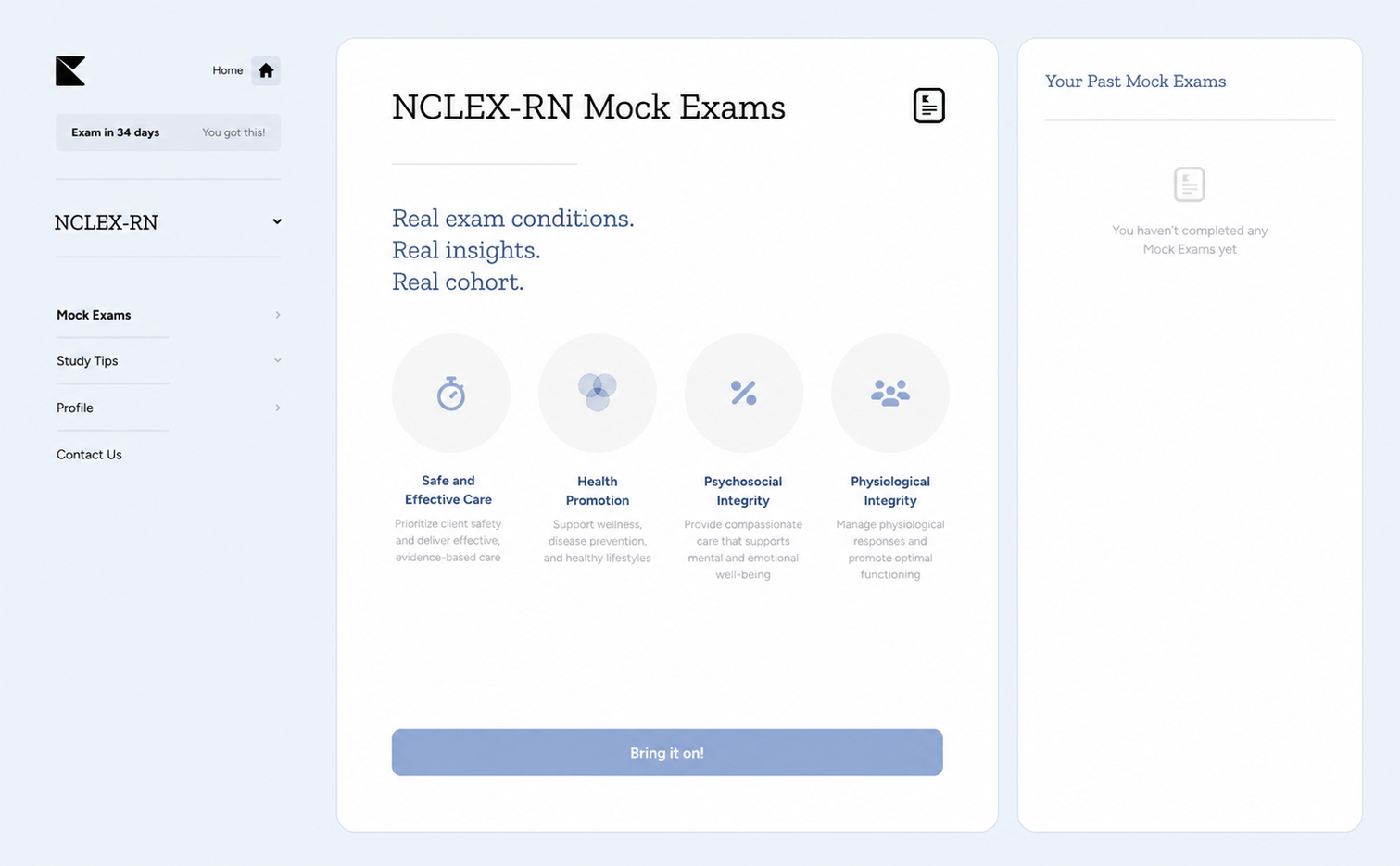 Kinnu NCLEX-RN mock exam analytics