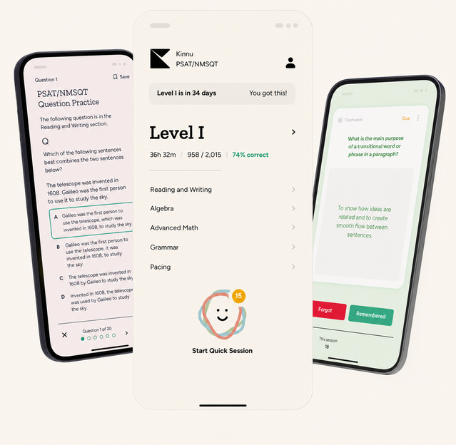 Kinnu PSAT/NMSQT mobile app