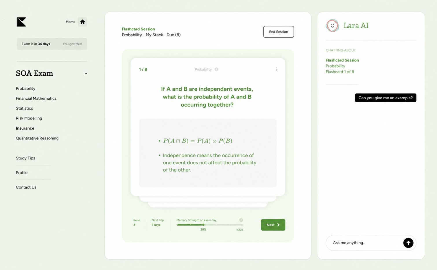 Kinnu SOA Actuarials flashcards