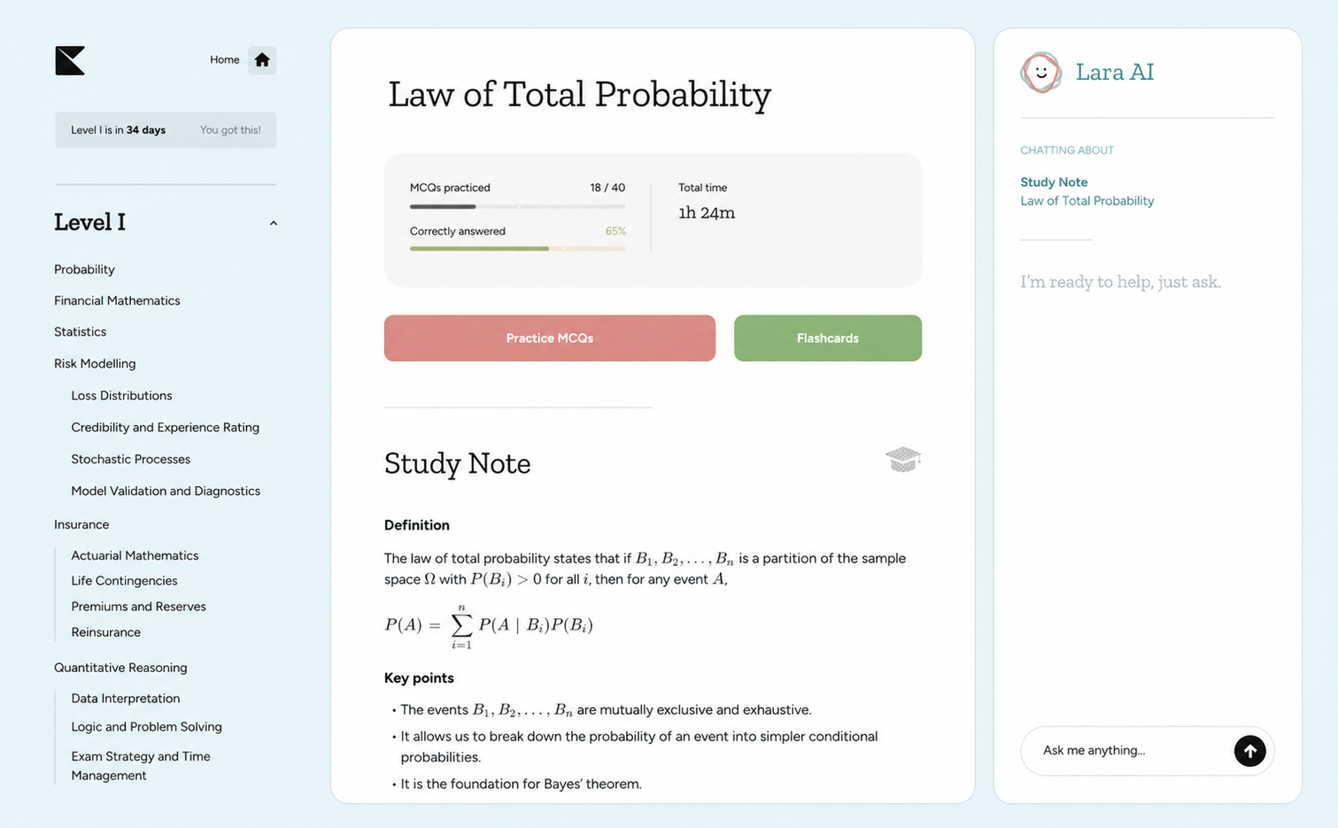 Kinnu SOA Actuarials study notes