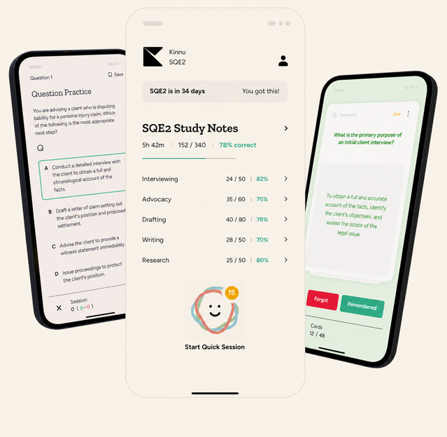 Kinnu SQE2 mobile app