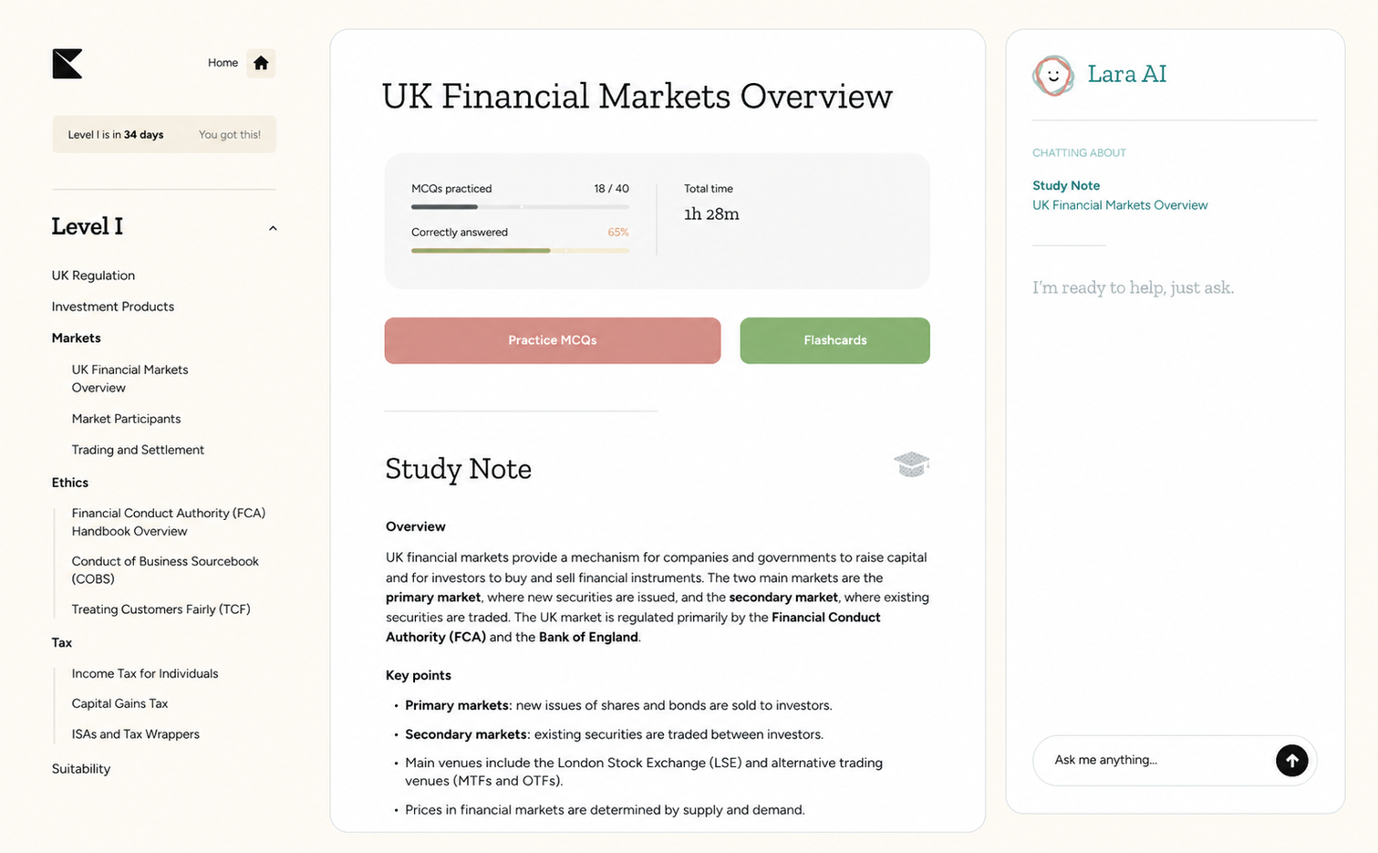 Kinnu UK Investment & Securities study notes