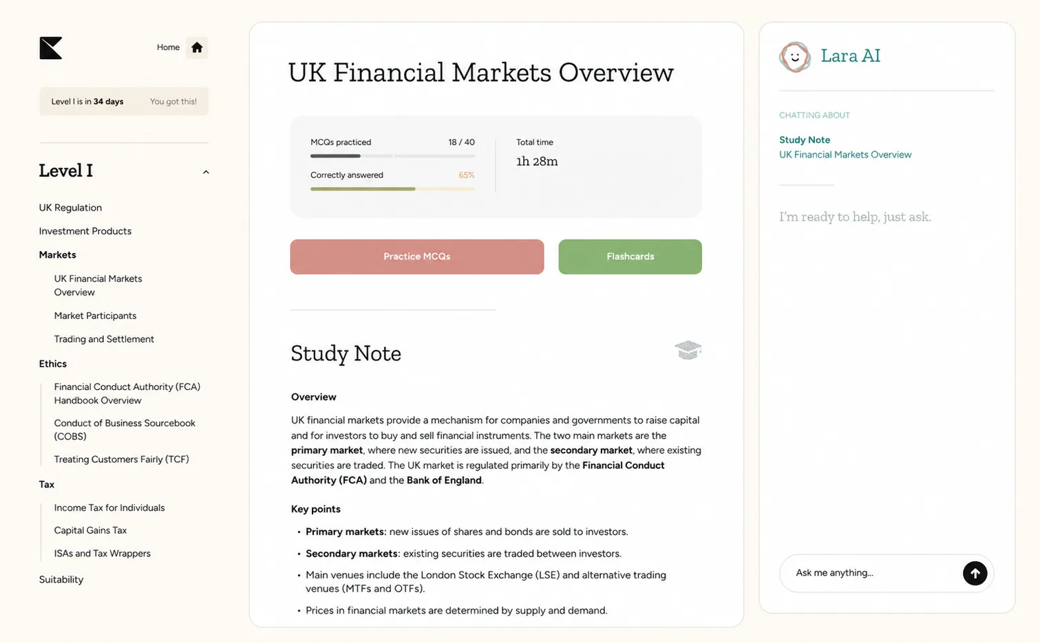 Kinnu UK Investment & Securities study notes