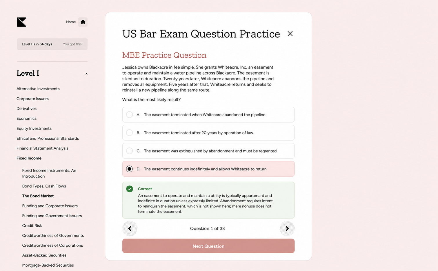 Kinnu US Bar Exam question practice