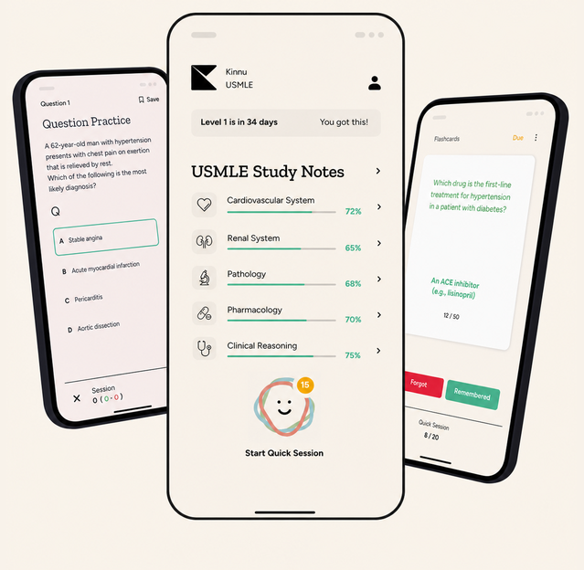 Kinnu USMLE mobile app